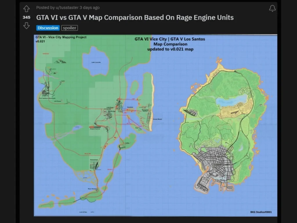 Leaked GTA 6 map, release date, & more details emerged in 2023